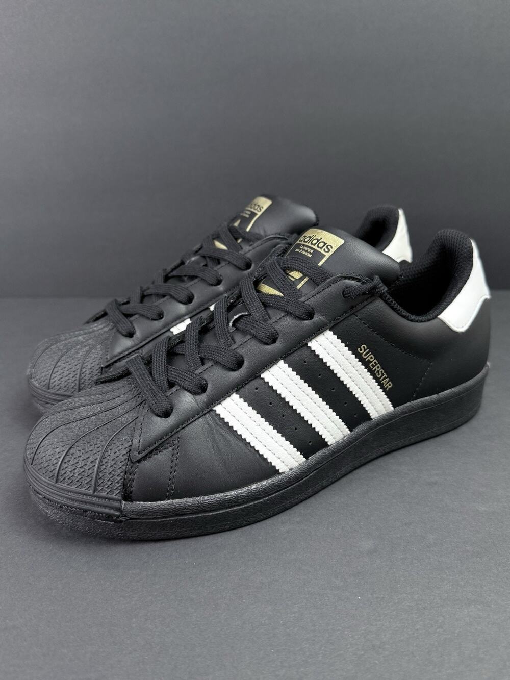 adidas Superstar Men’s 6 Black Sneakers EF5398 Classic Shell Toe Shoes